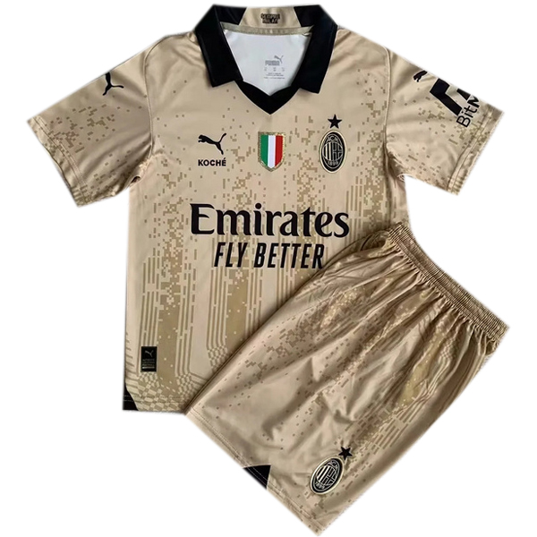 Camiseta Del AC Milan Nino Especial 2023/2024 Amarillo